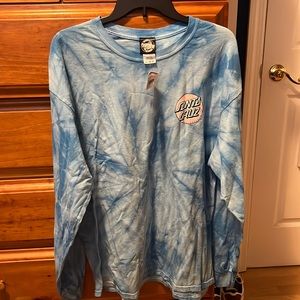 Blue tie-dye Santa-Cruz long sleeve